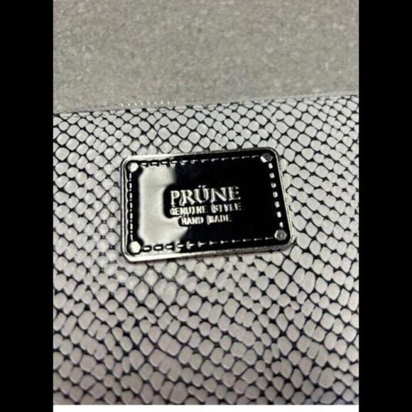 PRUNE Leather Wallet Snakeskin White Handmade Made by Hand - Picture 2 of 7